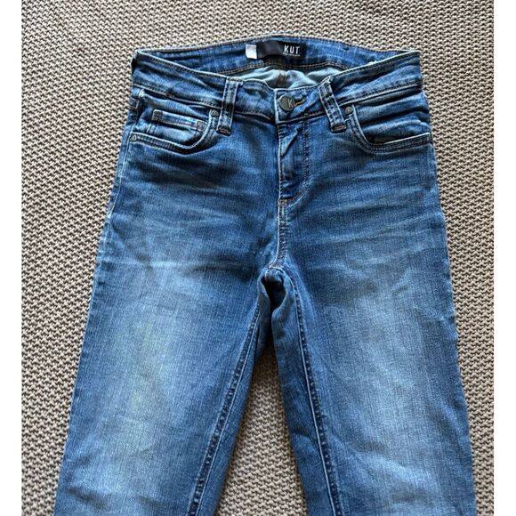 Kut from the Kloth Distressed Blue Skinny Jeans - Picture 2 of 11